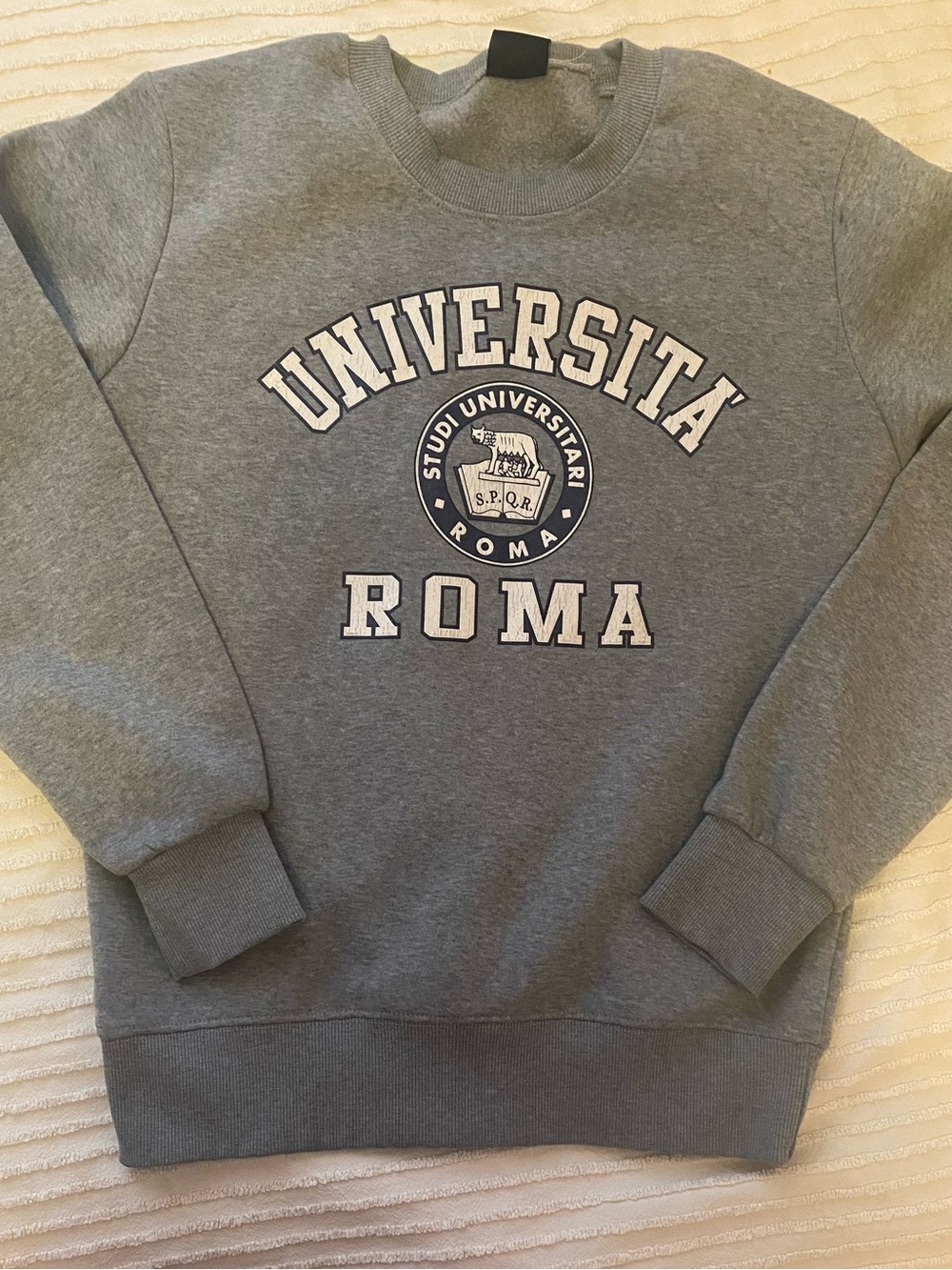 Universita Roma Grey Crewneck Sweatshirt